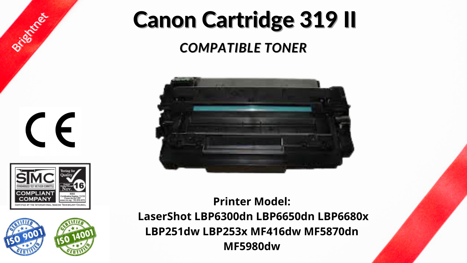 ZOOMTEC CRG-719H CRG 719H Cartucho De Tóner Compatible Con Impresora Canon LBP-6300dn 6650dn 6680x 6670dn 6310dn MF6180dw 6140dn LBP-253x 251dw 252dw MF411dw 416dw 418x 419x (1x Negro